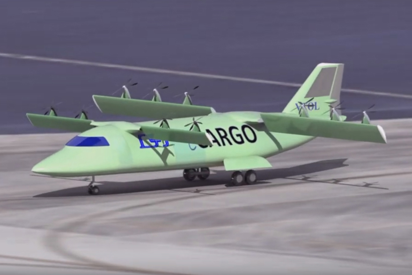 CFJ-VTOL eCargo (eVTOL) air cargo concept design aircraft CFJ-VTOL eCargo (eVTOL) air cargo concept design aircraft